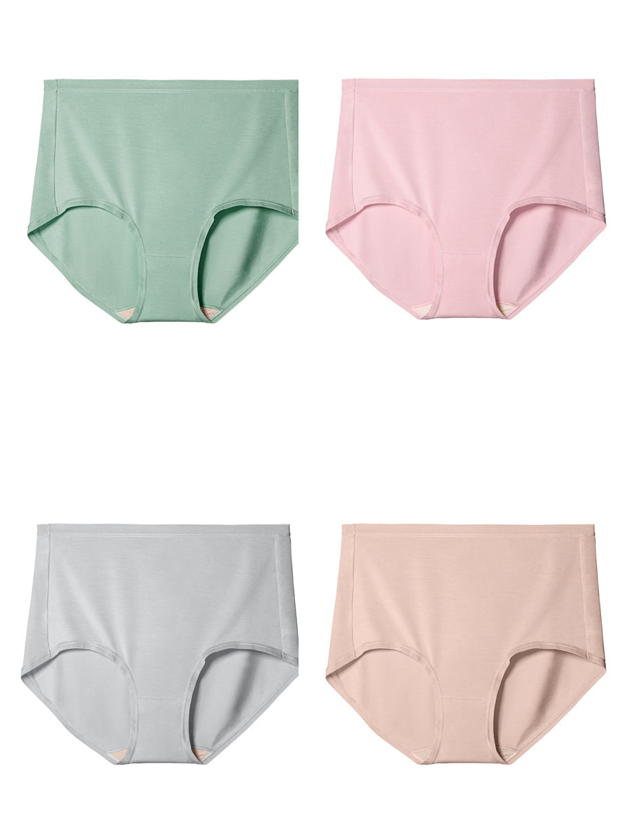 4 Pieces Summer Women Casual High Waist Underwear