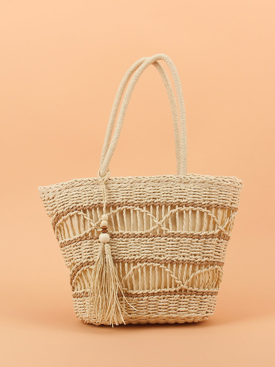 Fashion Straw Weave Shoulder Bag Commuter Bag