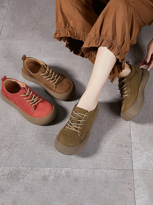 Women Summer Genuine Leather Strap Flat Shoes