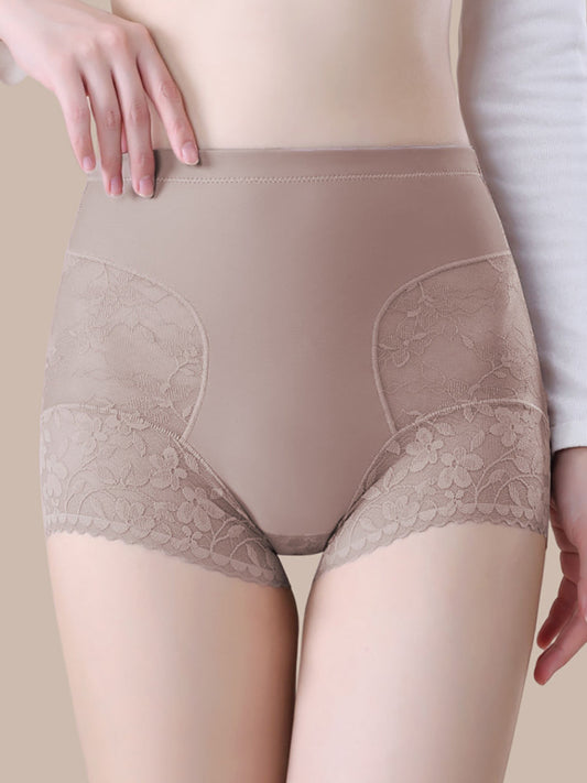 4 Pieces Summer Women Lace High Waist Underwear