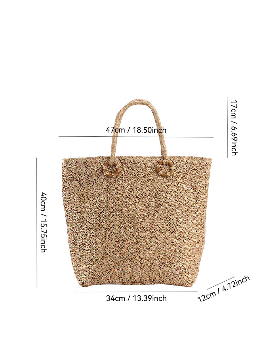 Women Casual Straw Weave Tote Bag