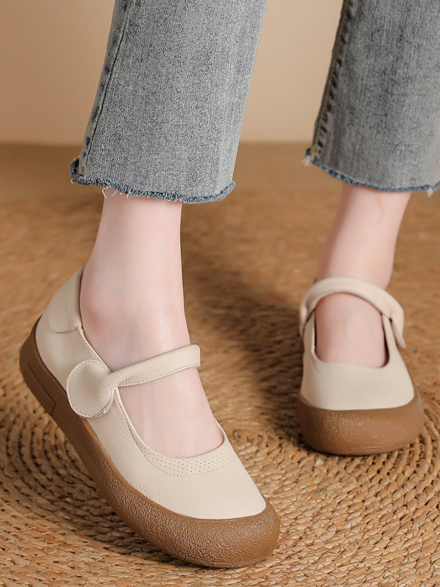 Women Spring Genuine Leather Platform Shoes