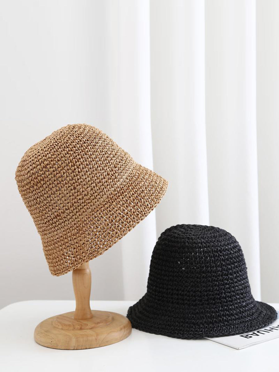 Women Summer Straw Weave Sunproof Hat
