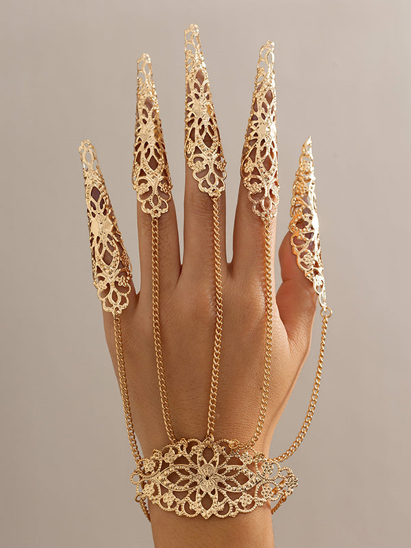 Chains Geometric Hollow Nail Protectors