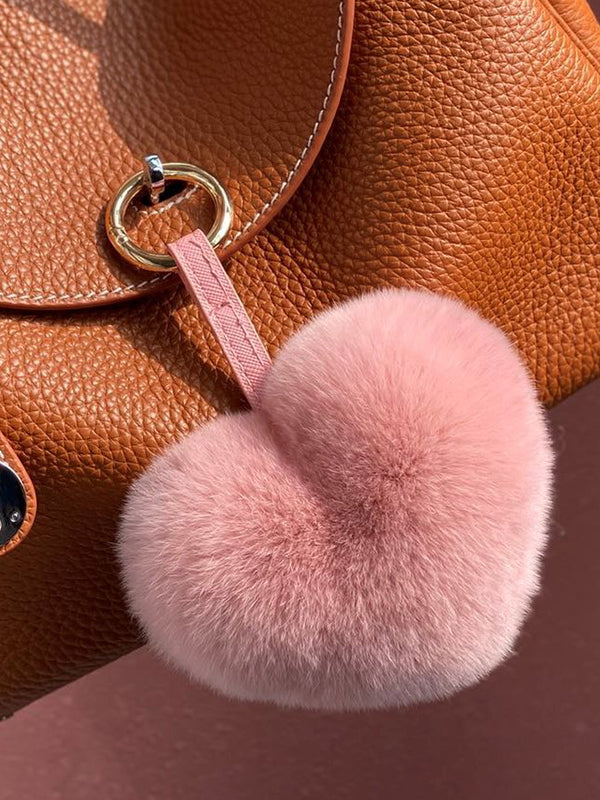 Heart Shape Bag Charm Keychain