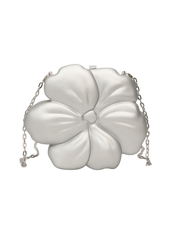 Chains Flower Shape Shiny Crossbody Bags