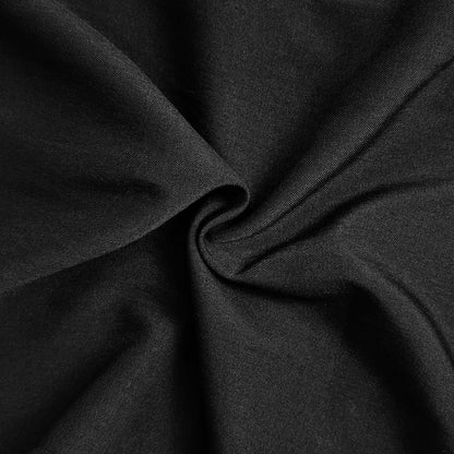 A-Line High Waisted Pleated Pockets Solid Color Zipper Stand Collar Maxi Dresses