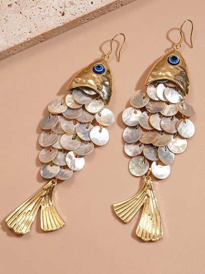Animal Shape Tasseled Drop Earrings