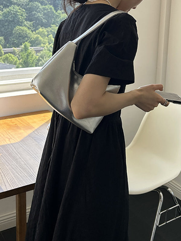 Shiny Split-Joint Zipper Bags Bags Accessories Handbags Shoulder Bags