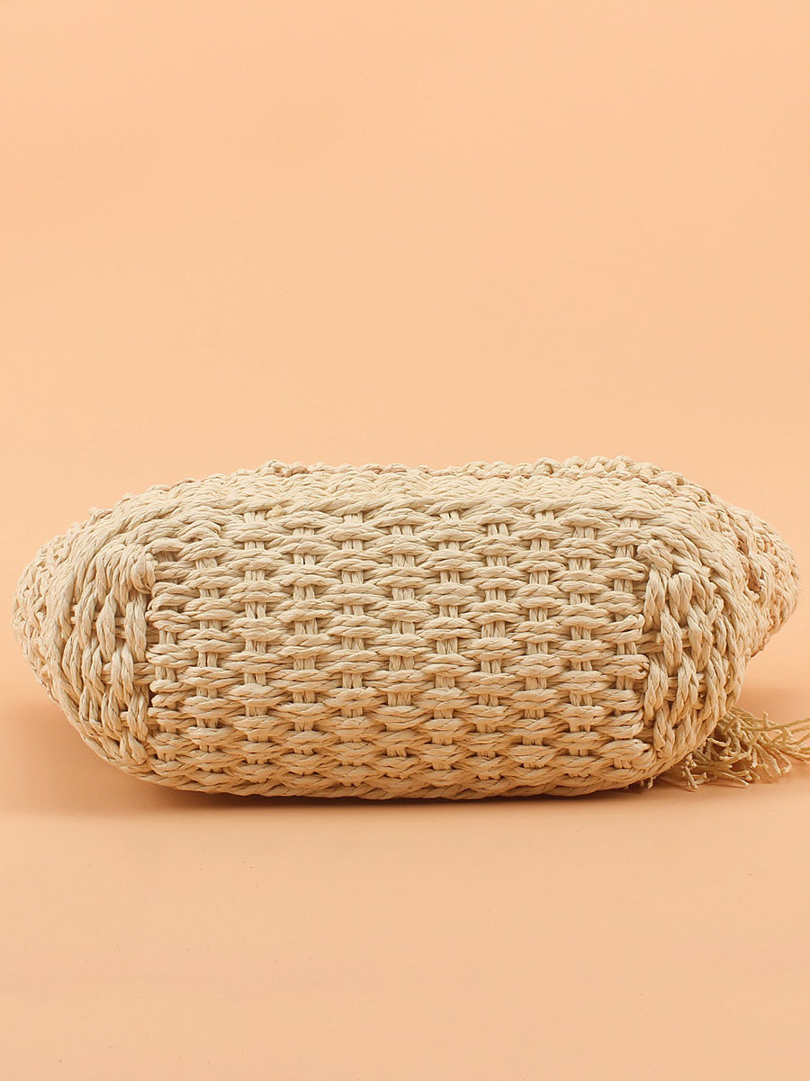 Fashion Straw Weave Shoulder Bag Commuter Bag