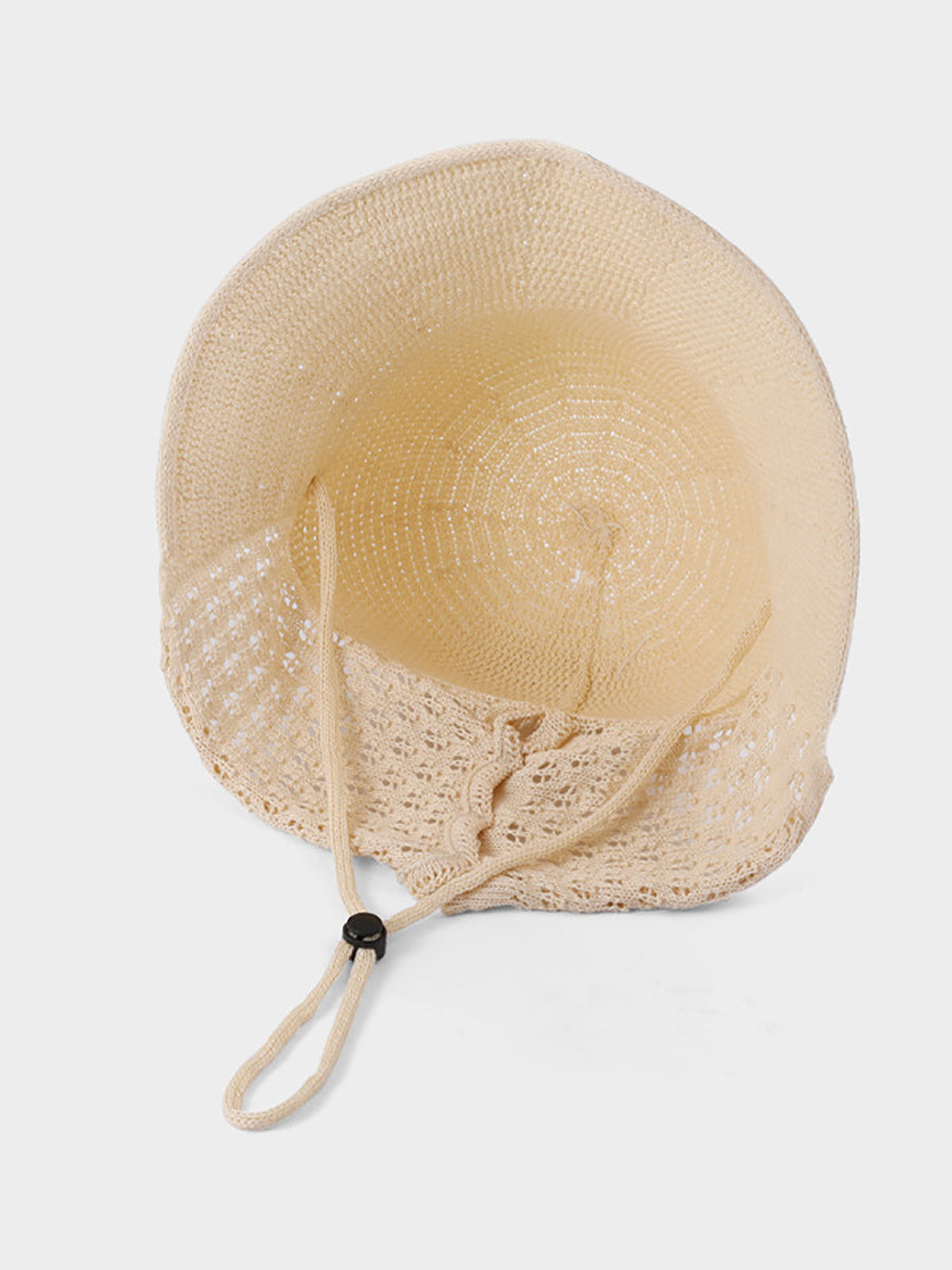 Women Casual Pure Color Knit Sunproof Hat