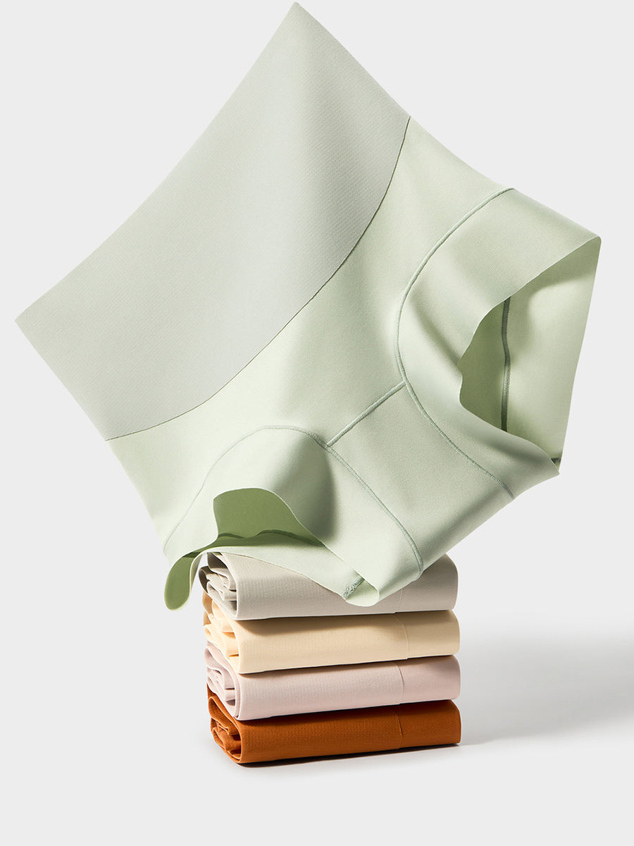 2 Pieces Summer Women Pure Color High Waist Underwear