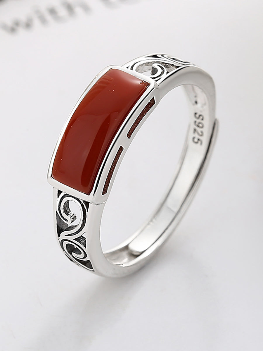 Women Vintage S925Silver Adjustable Ring