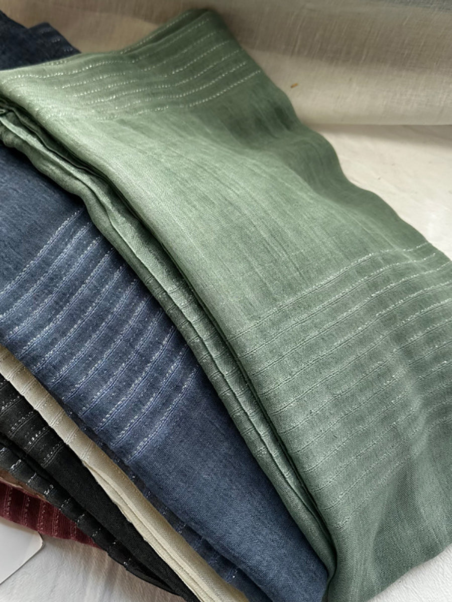 Women Artsy Stripe Raw-edge Shawl Scarf