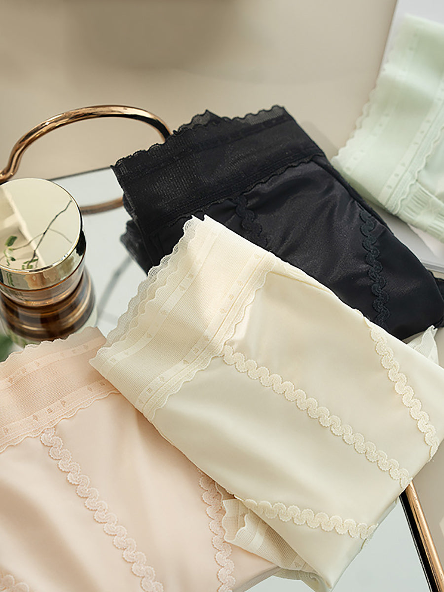 4 Pieces Women Summer Thin High Waist Underwear