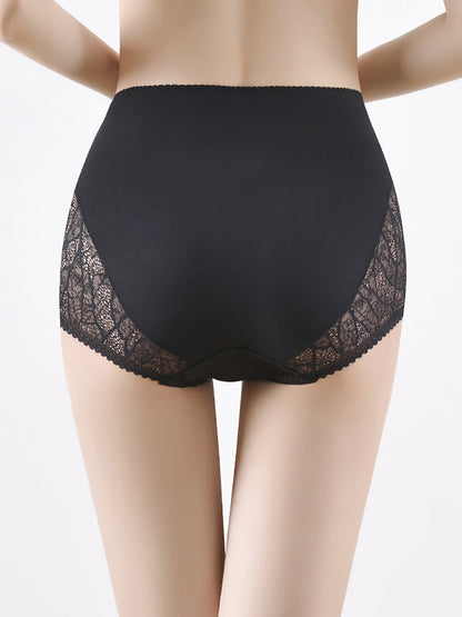 3 Pairs Women Artsy Lace Satin Underwear