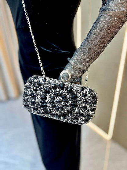 Chains Geometric Lock Rhinestone Shiny Crossbody Bags Evening Bags & Clutches