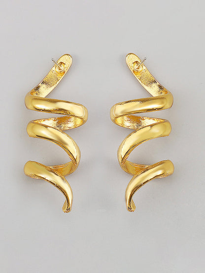 Solid Color Spirality Earrings Accessories