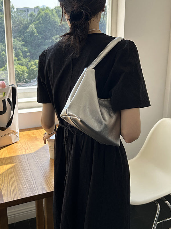 Shiny Split-Joint Zipper Bags Bags Accessories Handbags Shoulder Bags