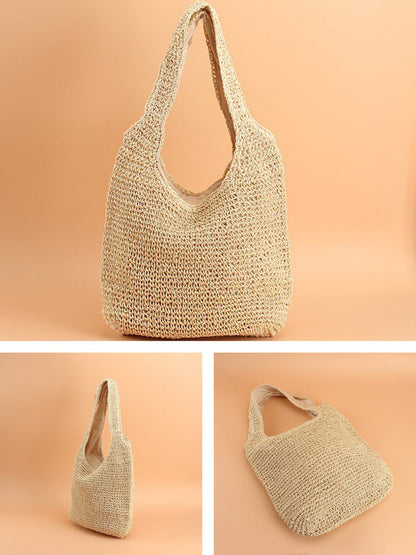 Women Summer Casual Weave Shoulder Bag
