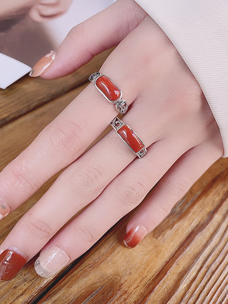 Women Vintage S925Silver Adjustable Ring