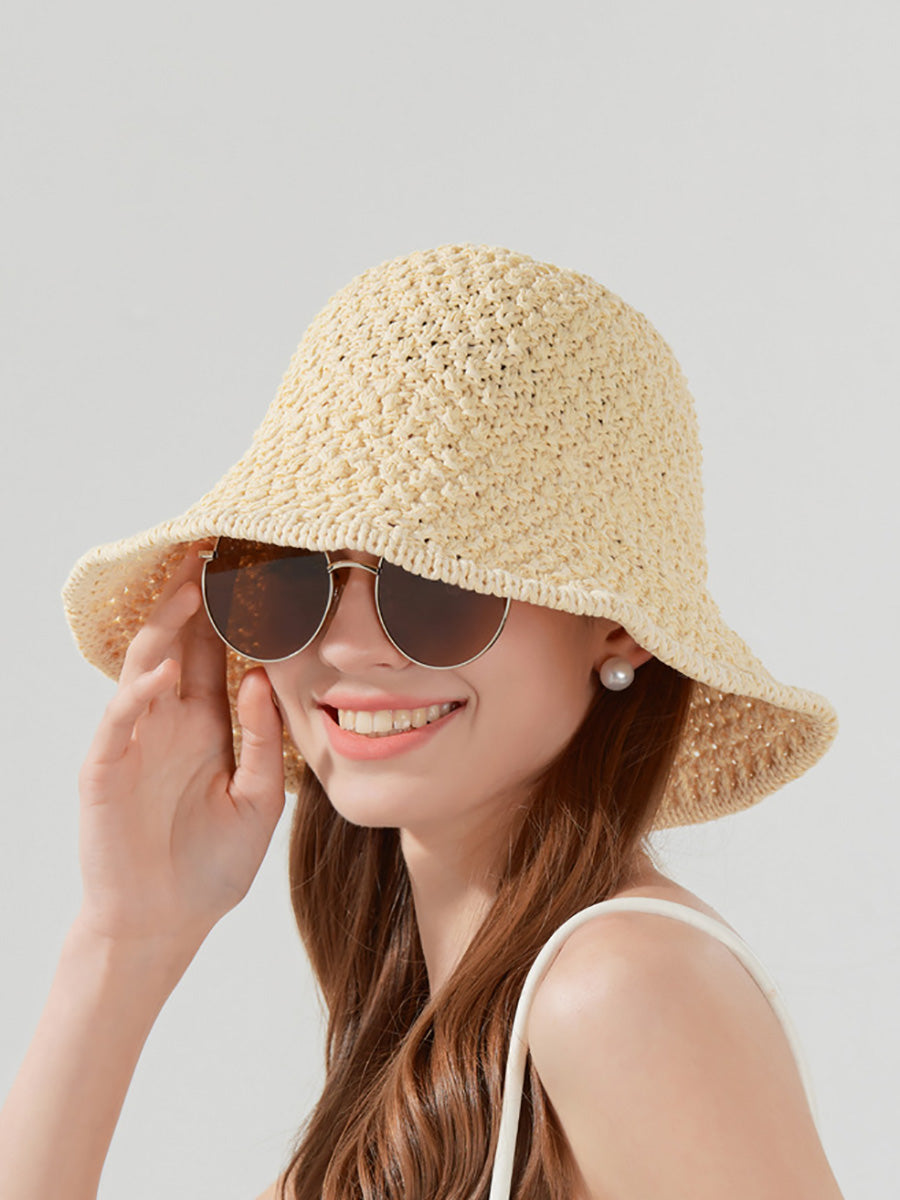 Women Casual Straw Weave Sunproof Hat