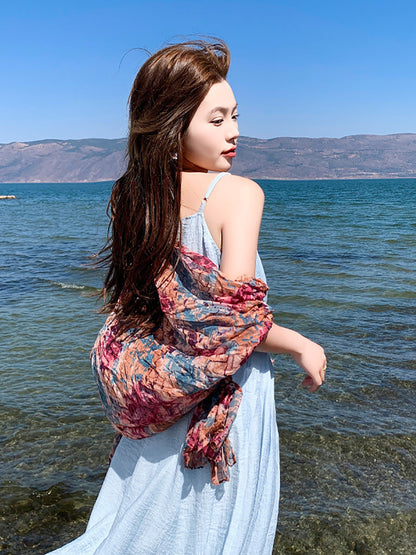 Women Fashion Hand-woven Braids Scarf