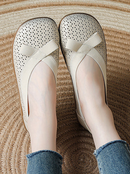 Women Casual Genuine Leather Soft Flat Shoes