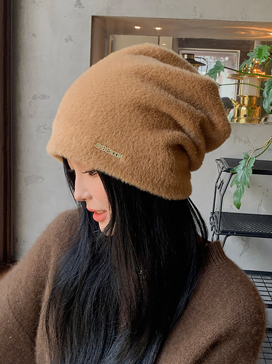 Women Winter Warm Plush Knit Soft Hat