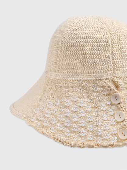 Women Casual Pure Color Knit Sunproof Hat