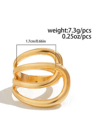 Irregularity Geometric Shiny Rings Accessories