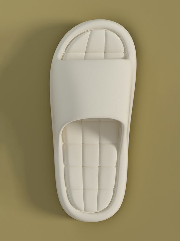 Open Toe Solid Color Platform Shoes Slippers