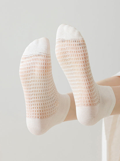 5 Pairs Women Casual Summer Thin Short Socks