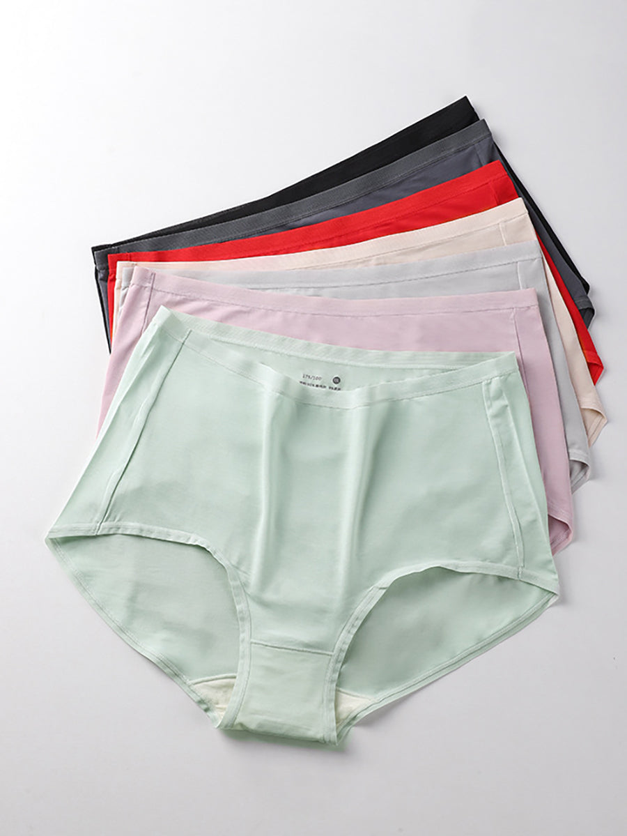 4 Pieces Summer Women Casual High Waist Underwear
