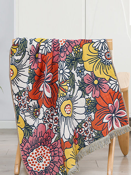 100%Cotton Flower Jacquard Quick-dry Adult Bath Towel