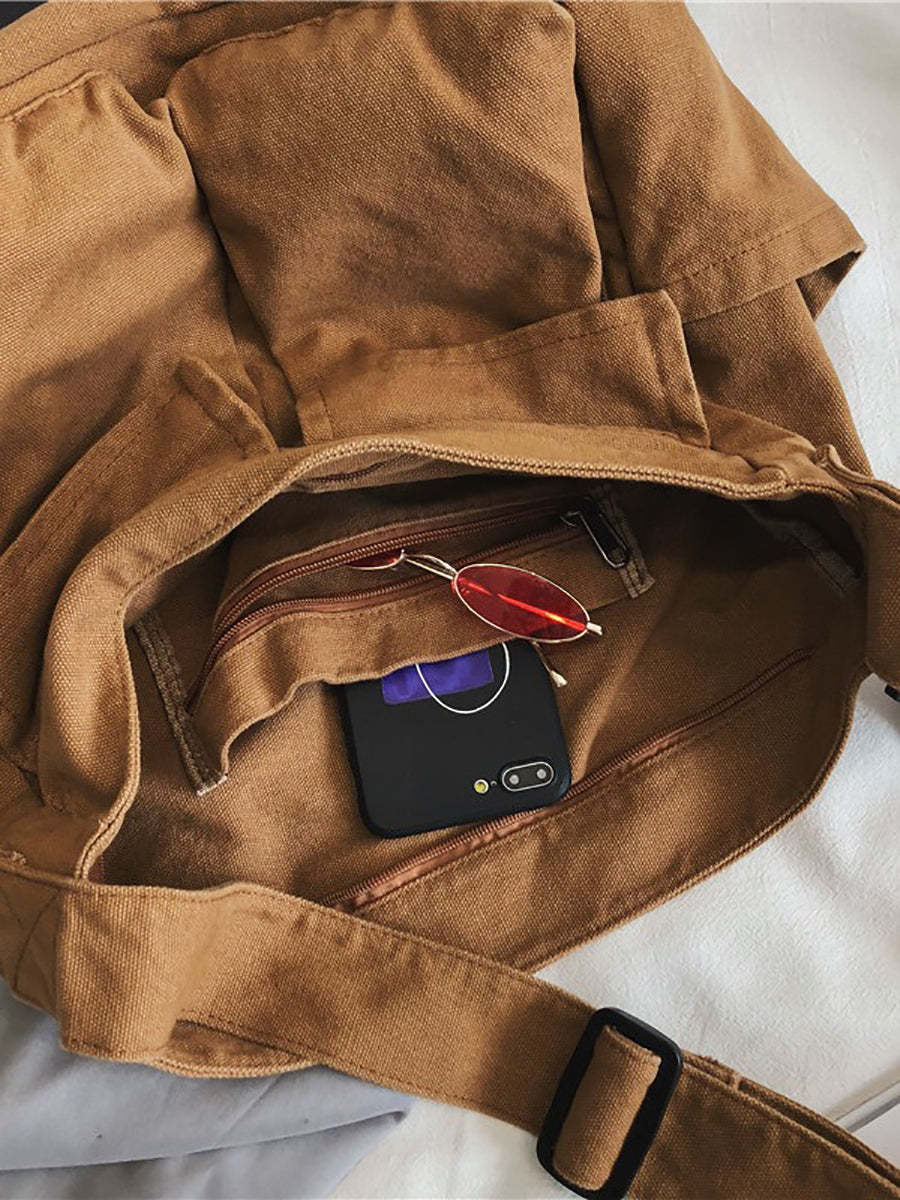 Large Capacity Casual Canvas Shoulder Bag