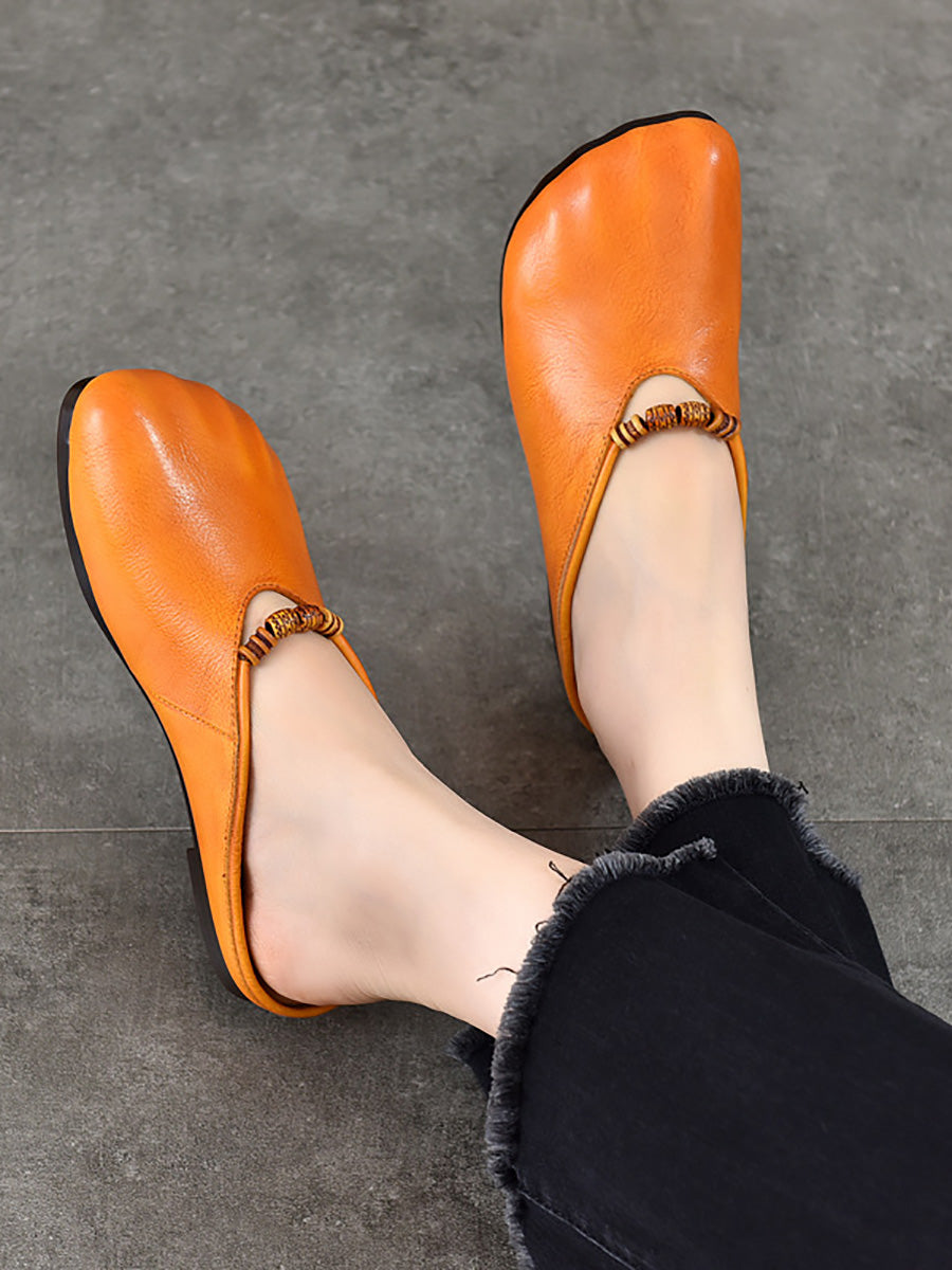 Women Vintage Summer Soft Leather Sandals