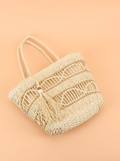 Fashion Straw Weave Shoulder Bag Commuter Bag