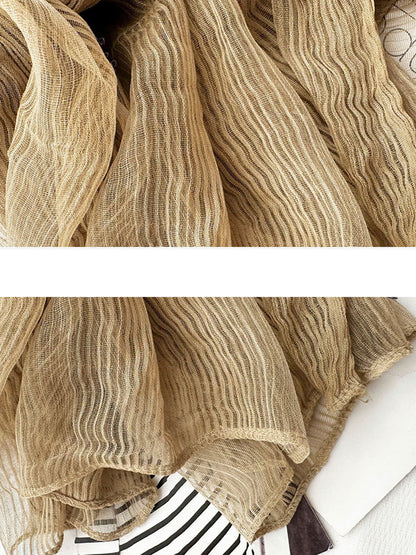 Women Thin Stripe Travel Shawl Scarf