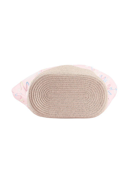 Women Artsy Straw Spliced Large Capacity Bag