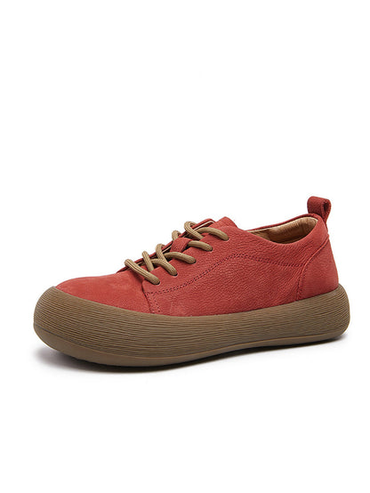 Women Summer Genuine Leather Strap Flat Shoes