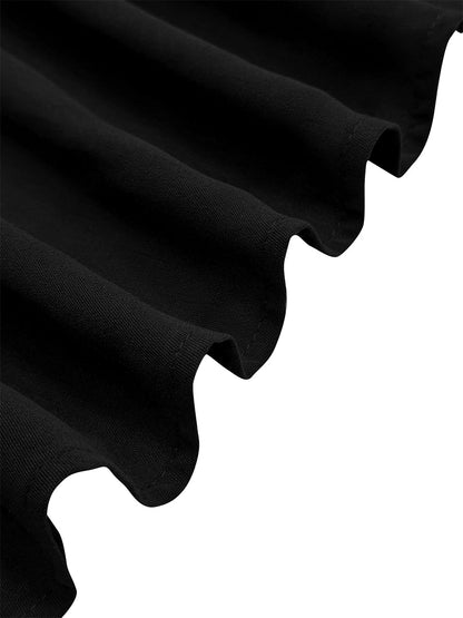 A-Line High Waisted Buttoned Contrast Color Pockets Split-Joint Lapel Maxi Dresses