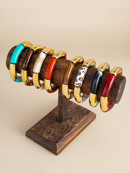 Contrast Color Geometric Bracelet Accessories