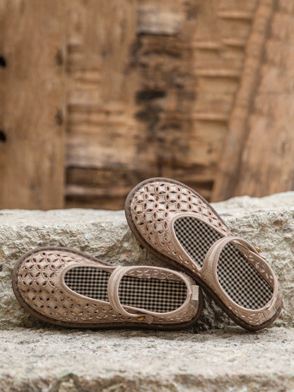 Women Ethnic Cloth Hollow Out Summer Shoes