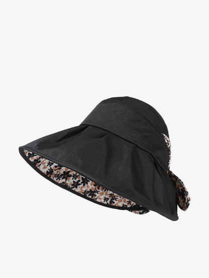 Women Summer Artsy Floral Bowknot Sunproof Hat