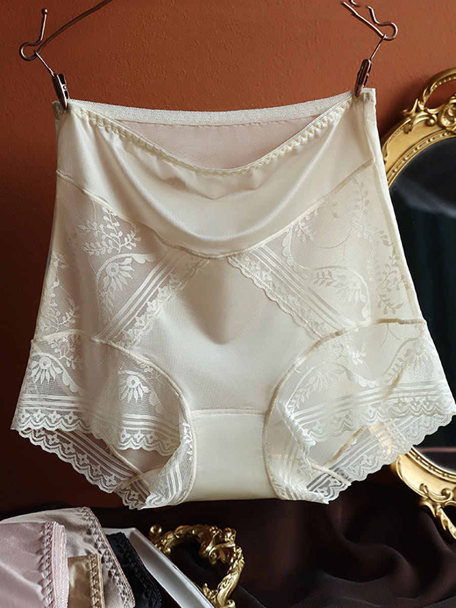 3 Pieces Women Summer Lace High Waist Underwear