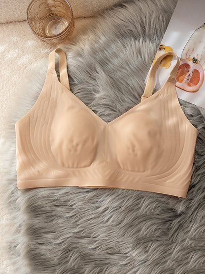 Women Summer Casual With Bra Pad Pure Color Bar