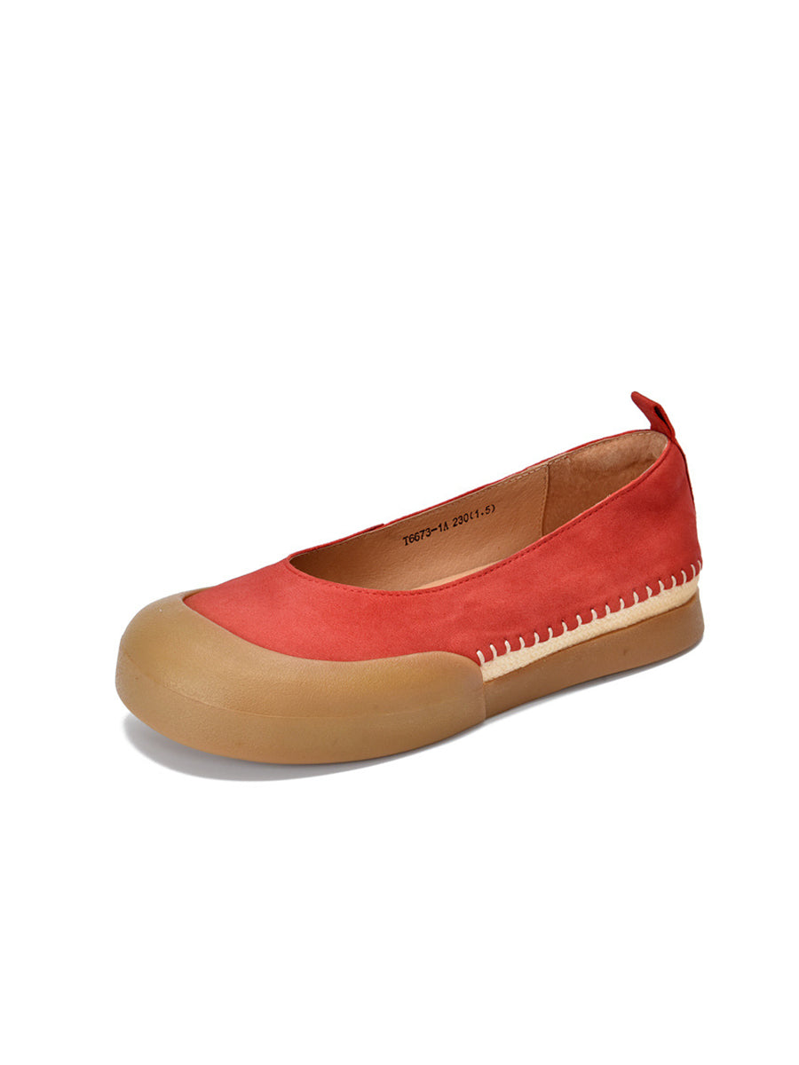 Women Casual Genuine Leather Flat Shoes