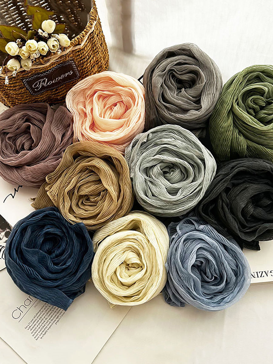 Women Thin Stripe Travel Shawl Scarf