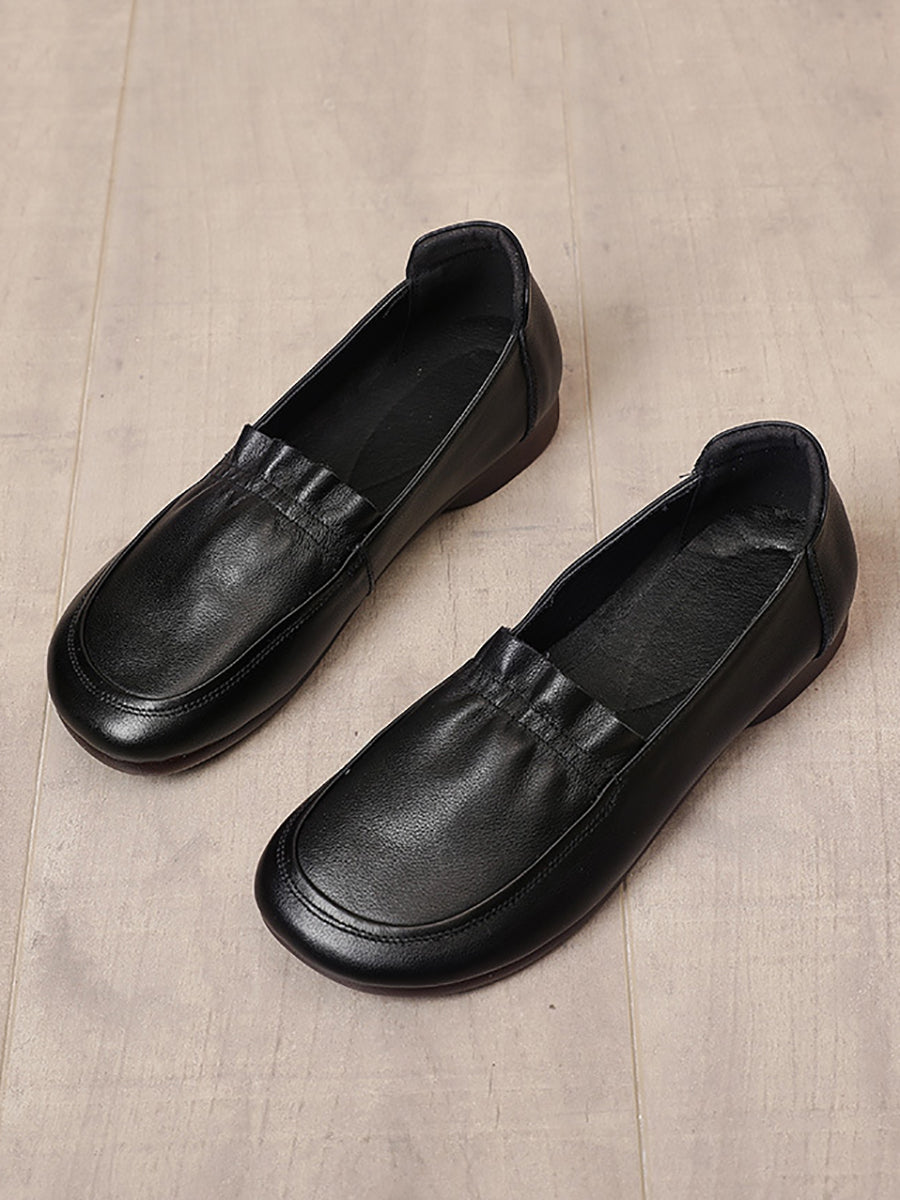 Women Casual Soft Genuine Leather Low Heel Shoes